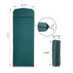 One Piece TPU Self Inflating Double Camp Mat Easy Carry Outdoor Inflating