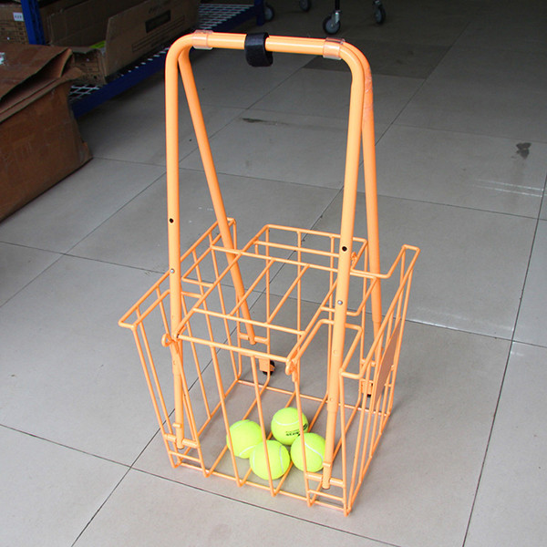 Sports Equipment Storage Rack Folding 300mm Width 350mm Length Tennis Teaching Carts, Large Ball Capacity