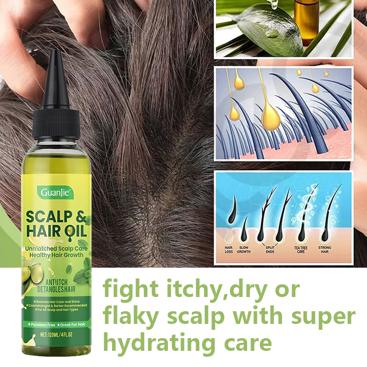 120ml Customized Volume Mint Scalp Oil For Relieving Itching Nourishing Treatment