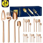 Stainless Steel Cutlery Set 24 Piece Wall-mounted Tableware Set Western