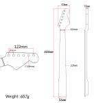 Guitar Neck 22 Frets Maple Neck Rosewood Fingerboard For ST Electric Guitar Wide