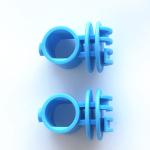 Rod insulator for round posts with 21mm diameter Blue wood post insulator bobbin