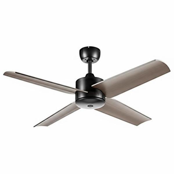 China Manufacuture 42'' 48'' Remote Control Modern LED Ceiling Fans 4 Blade Black Color Options For LED Lighting Solutions factory