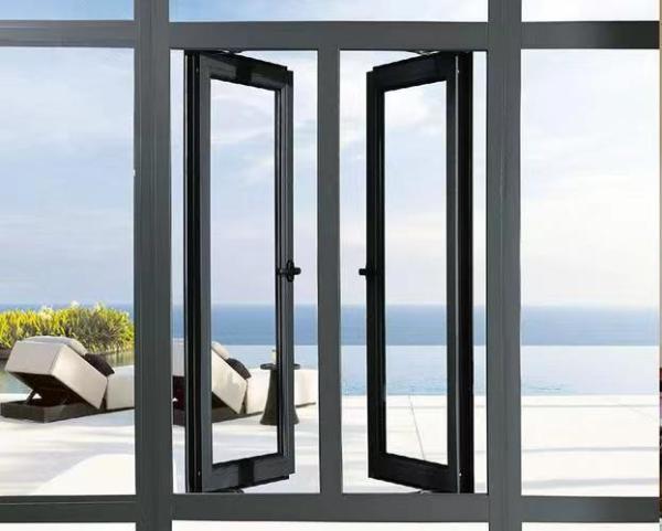 Fluorocarbon Spray Aluminum Casement Windows Custom Aluminium Glass Doors And