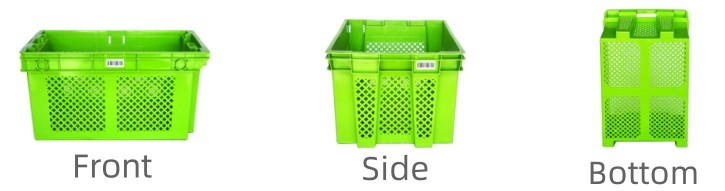 Nestable Plastic Crate Stackable Eco-Friendly, Durable Customizable, Space-Saving & Compliant With Global Standards
