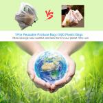 PET RPET BSCI Drawstring Mesh Bag Customized Size Supermarket Shopping