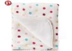 Wholesale Cheap Knit printed coral plush fleece baby blanket warm thick double