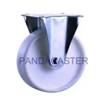 5 Inch White PP Polypropylene Wheel Top Plate Fixed Rigid Industrial Castors