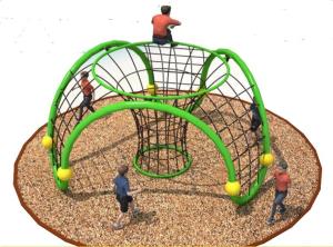 China Metal Climbing Net Frame 6 Stand Rope Outdoor Playground For Kid factory