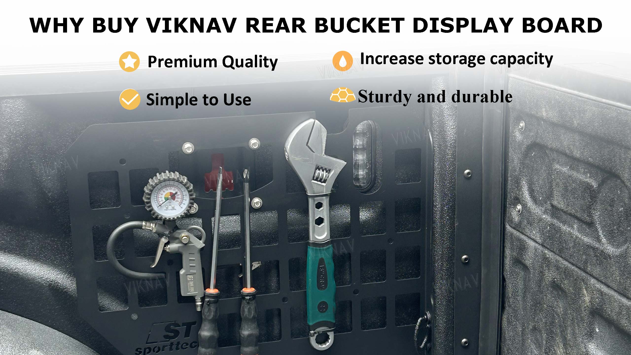 Viknav Suitable for Ford Raptor F150 modified trunk pickup truck compartment side miscellaneous tool