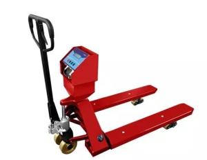 China 1.5T, 2T, 3T electronic carbon steel hand pallet weighing truck scale red color factory