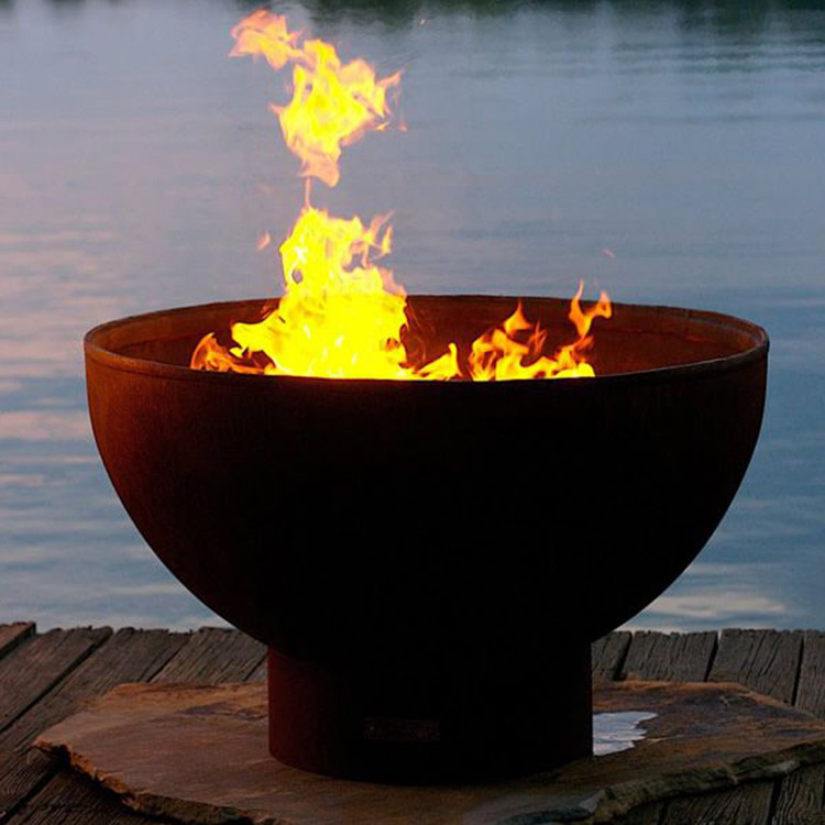 Custom Laser Cut Portable Corten Sheet Fire Pit Outdoor Fire Pit Weathering Steel Sheet Fire Pit