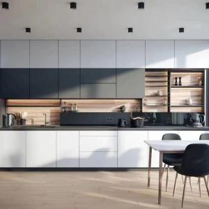 China Versatile MDF Modular Wood Kitchen Cabinet Collection Durable Trendy factory