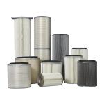 Cylindrical Dust Collector Cartridge Filter HV Material 99.9% Efficiency