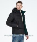 Simple Atmospheric Short Padded Jacket Men'S Down Parka Hit Color Short Coat