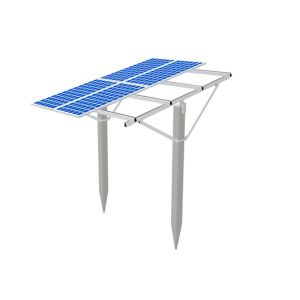 China Single Pole Structure AL 6005 Solar Ground Mount System factory