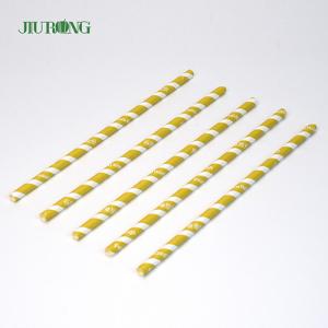 China Colored Kraft Biodegradable Paper Drinking Straws 10*250mm Food Grade factory
