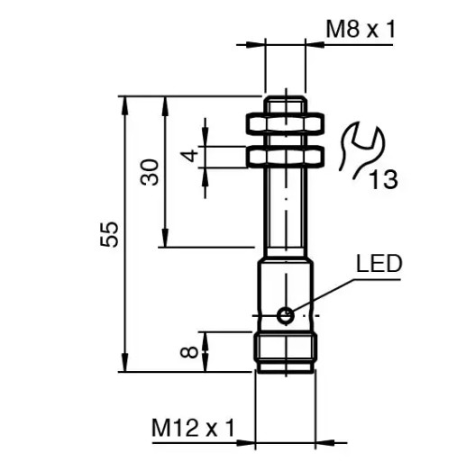 NBB2-8GM30-E2-V1 Inductive Sensor Pepperl+Fuchs M30 24V DC IP67 8mm 2-Wire Heavy