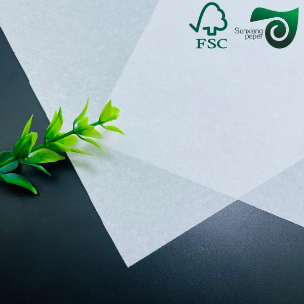 FSC 45g 50g Double Sided Silicone Coated White Non Stick Baking Liner Paper Also for Wrapping