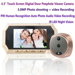 China 4.3&quot; Digital Door Peephole Viewer Photo Video Camera Recorder Night Vision Door Eye Smart PIR Doorbell Intercom System factory