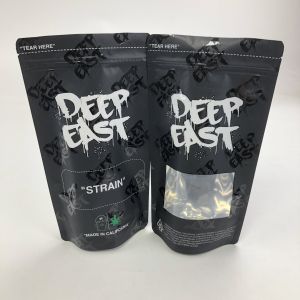 Custom Printed Matt Black Aluminum Foil 250g 1kg 12oz With Stand Up Pouch With