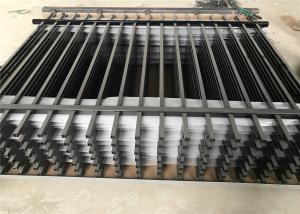 China 25mm*25mm picket Spear top black steel fence factory