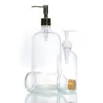 120Ml 250Ml 500Ml Empty Clear Glass Cosmetic Lotion Boston Round Spray Bottle