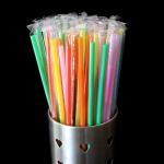 colorful bend plastic drinking straws individual package