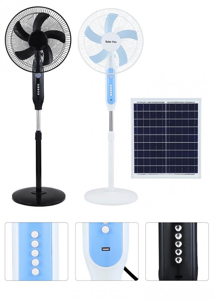 IP20 12W Solar Fan Light With Night Light / Usb Cable 2