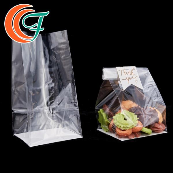 Heat Seal Food Storage Flat Bottom OPP Packaging Bag Square Bottom OPP Plastic