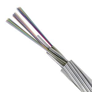 China 12 24 36 48 72 Core OPGW Cable Aeirlal Fiber Optic Cable Overhead Ground Optical Fibre factory