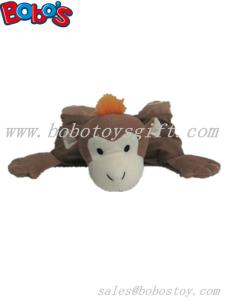 China plush dark brown monkey animal squeaker pet toy for dog factory