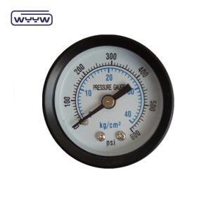 China 60MM 0-10 kgcm2 &amp; 150 psi Black steel case White dial manometer for water pressure factory