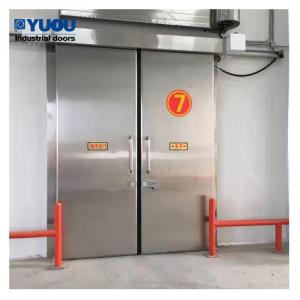 China Seafood Factory Cold Room Sliding Door PU Foam Steel Customized EPDM Sealing factory