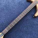 2020 New 4 Strings Buzzard Natural Color Top Neck Through Bass Guitar