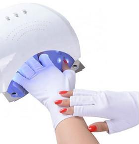 China Manicures Sun Protection Gloves Anti UV Nail Art Gloves Sunblock Salon Tool factory