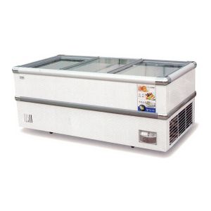 China 2000mm Static Cooling Supermarket Island Freezer Mechanical on sale