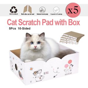 Cat Scratcher Cardboard,Reversible,Durable Recyclable Cardboard, Premium Scratch