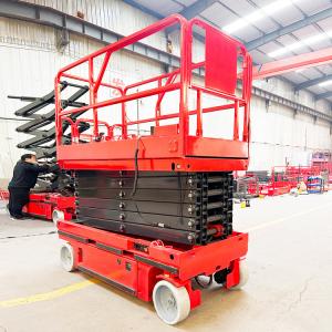 China CE ISO Hydraulic Battery Operated Truck Mounted Scissor Lift for 320kg Loading Capacity factory