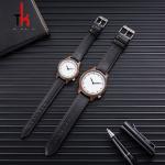 Custom Wood Minimalist Leather Watch Japan Miyota 2035 Movement