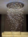 Long Crystal Butterfly Duplex Building Villa Hotel Club Light Luxury Spiral