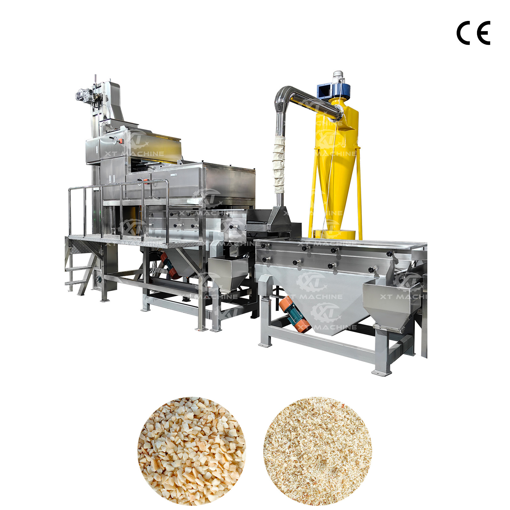 High Automatic Degree Peanut Chopping Machine For Uniform Hob Cutting Of 5 Grade Chopped Nuts