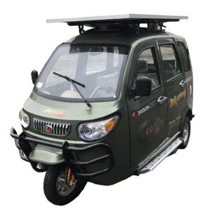 China Solar 3 Wheel 75Ah Electric Passenger Closed Tricycles factory