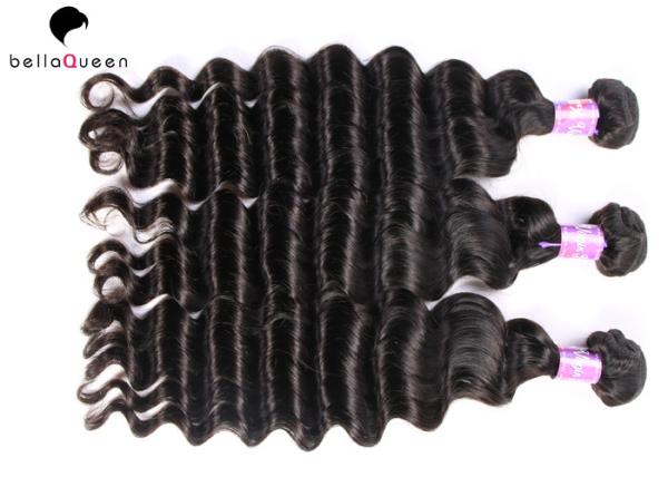 Free Tangle Brazilian Virgin Unprocessed Remy Human Hair Weave For Deep Wave