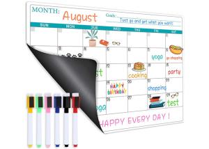 China Stain Resistant Surface Fridge Magnet Dry Erase Calendar For Refrigerator factory