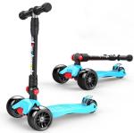 Kids Surfing Skate Kick Scooter Push Scooter With Extra Wide PU Light-Up 4