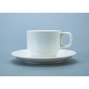 SGS White Stackable Ceramic Mug Cup With Handle