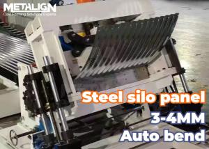 China Galvanized Steel Roll Forming Line Machine For Agricultural Silo Panels With Pre Punched Holes And Hydraulic Bending factory
