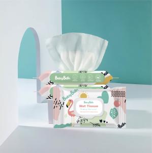 China Natural Cotton Baby Wipes Organic Biodegradable Water Wipe For Baby Sensitive Skin factory