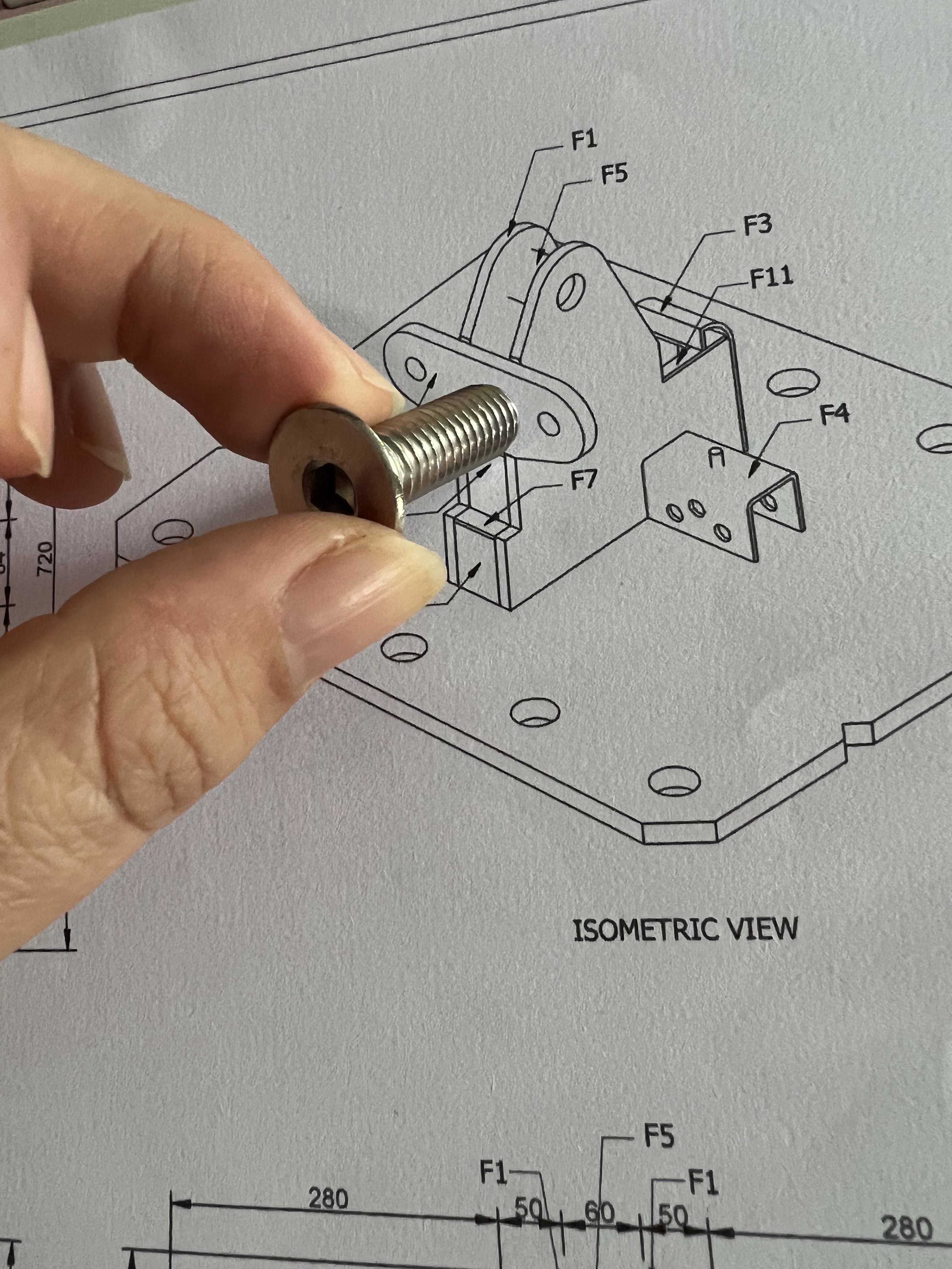 304 stainless steel countersunk head hexagon screw bolt Flat head hexagon screw flat cup screw
